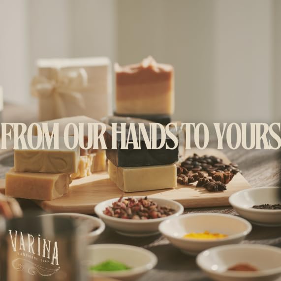 Varina Organic Peppermint Tea Tree Activated Charcoal Bar Soap - Gentle Cleansing for Sensitive Skin, Herbal and Mint - 3 Pack - Experience Healthy and Glowing Skin