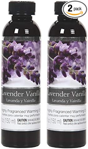 Hosley's Set of 2, 5 oz Lavender Vanilla Fragrance Warming Oils. Ideal Gift for Weddings, spa, Reiki, Meditation, Bathroom Settings. P1
