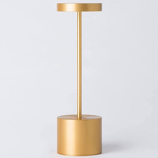 SAKRINGT Cordless Table Lamp Rechargeable, 5000mAh Battery Operated Portable Table Light,Dimming LED Table Lamp for Restaurant/Patio/Outdoor(Gold)