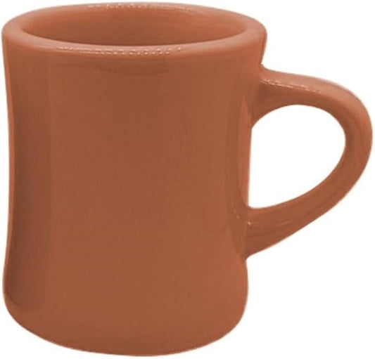Funny Guy Mugs Classic Retro Diner Coffee Mug - Heavy Duty 10 Oz Stoneware Cup with Easy Grip Handle - Ideal for Hot and Cold Beverages (Brown, 10 Ounce)