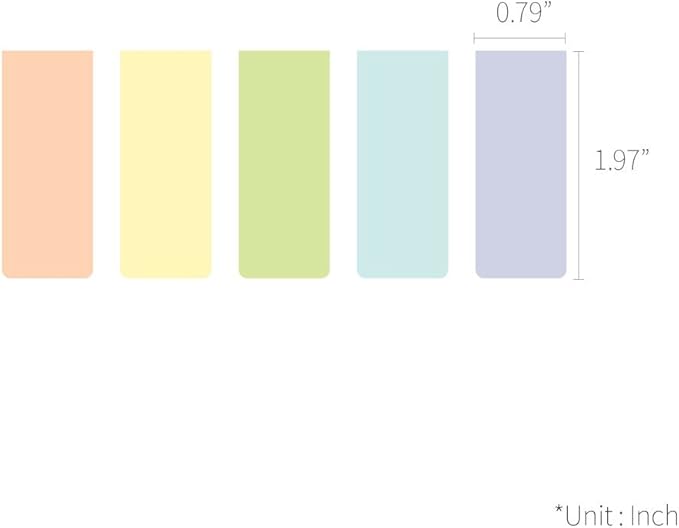 Monolike Magnetic Bookmarks Pastel, Set of 5