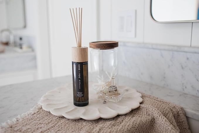 Sand + Fog Tahitian Vanilla Reed Diffuser | Made with Essential Oils | Fill Your Home with The Your Favorite Luxurious Fragrance