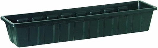 Novelty Poly-Pro Plastic Flower Box Planter, Hunter Green, 36-Inch