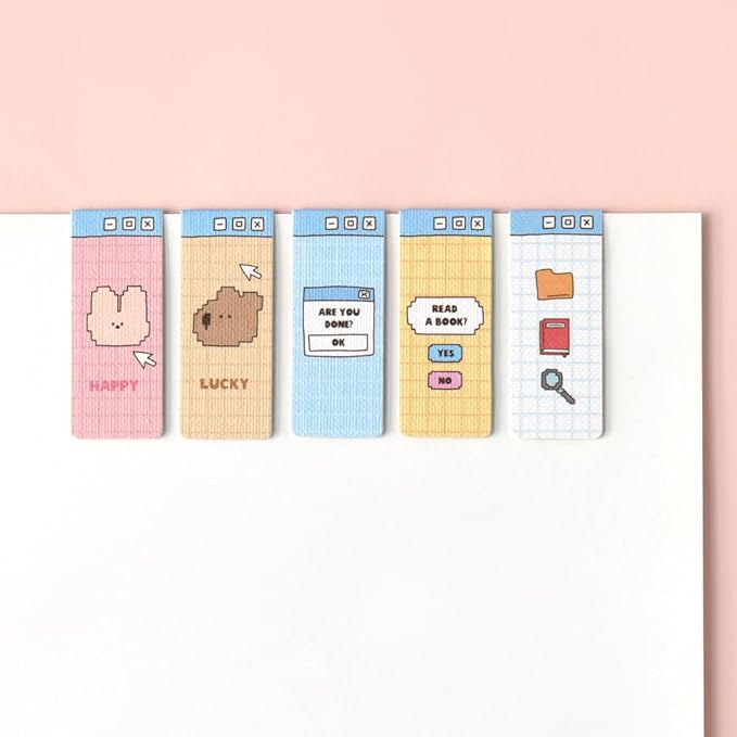 Monolike Magnetic Bookmarks Happy and Lucky Littles Series.1, Set of 5