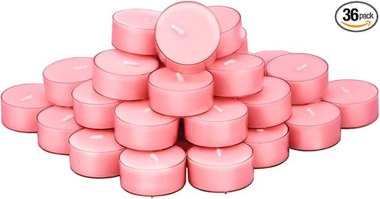 DEYBBY Natural Scented Soy Wax Tealight Candles Bulk, Rose Aromatherapy Luxury Tea Candle Set of 36-4 Hour Burning Great Gift