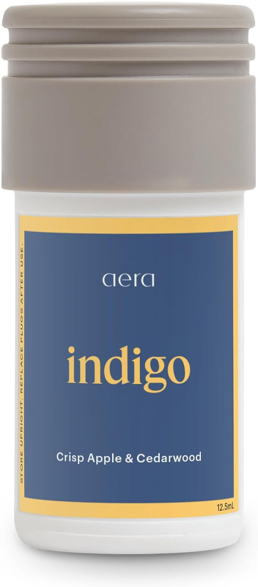 AERA Mini Indigo - Essential Oil for Home - Crisp Apple and Cedarwood Fragrance - Notes of Citrus, Jasmine and Sandalwood- Scent Refill - Capsule Size Works with Mini Diffuser