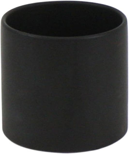 WGVI Matte Black Ceramic Cylinder Vase Width 6.5" Height 6", Flower Arrangements, Candle Holder, Terrarium Planter Pot, Storage Container Organizer, Pen Brush Holder, Table top Decor, 1 Piece