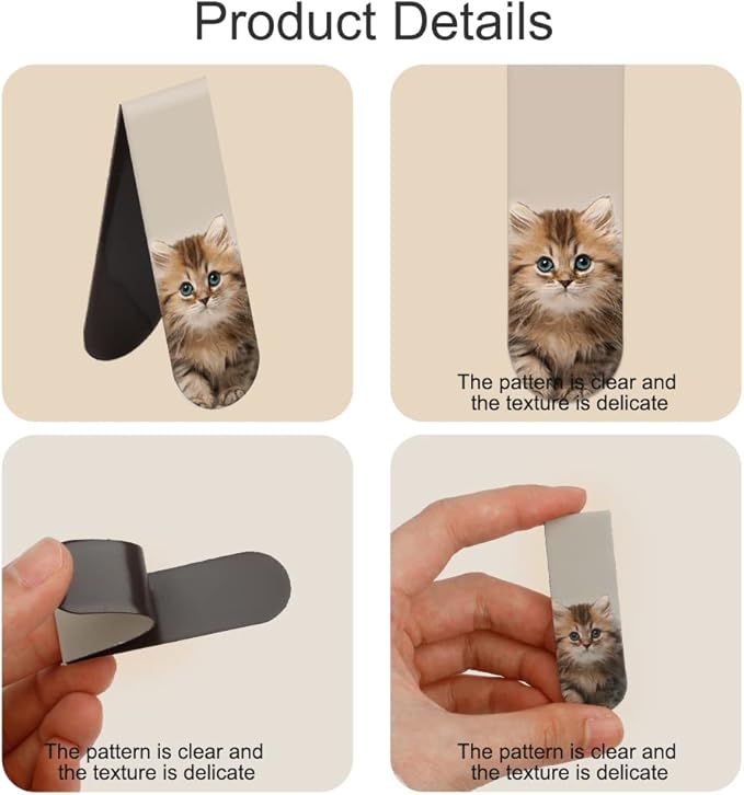 ZNHIS Magnetic Bookmarks, 15PCS Cute Animal Pattern, Multicolor, Paper, Bookmark