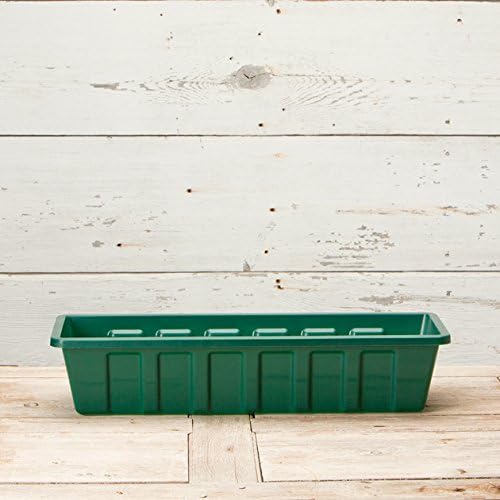 Novelty Poly-Pro Plastic Flower Box Planter, Hunter Green, 24-Inch