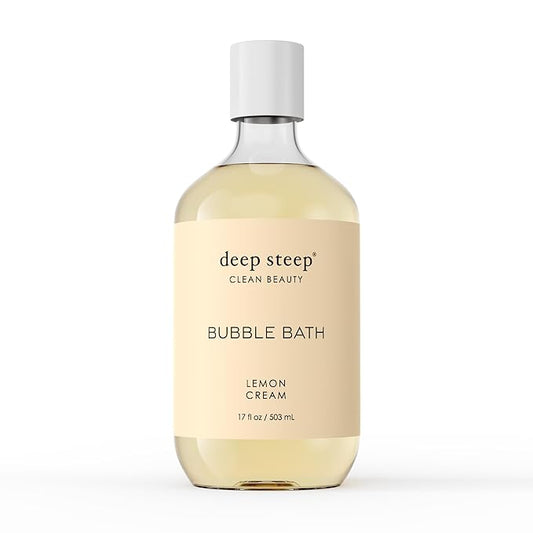 Deep Steep Bubble Bath 17oz (Pack of 1) (17 Fl Oz (Pack of 1), Lemon Cream)