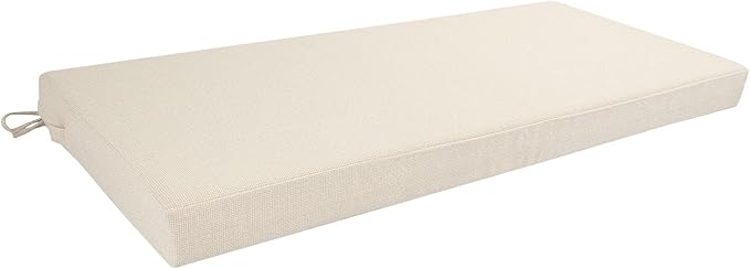 Patio Bench Cushion Covers for Outdoor Furniture with Ties,Water Resistant Loveseat/Settee Cushion Slipcover 54x18x3 Inch for Swing Porch Garden(Replacement Cover Only)-Cream