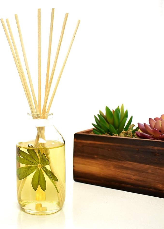 LOVSPA Lush Palm & Jasmine Reed Reed Diffuser Set - Reed Diffusers for Home - Non-Toxic Oil Reed Diffuser - Made in The USA