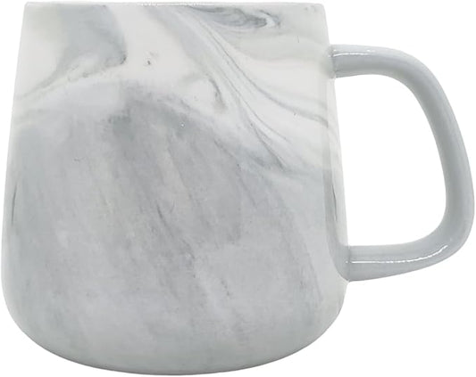 Ceramic Coffee Mug, Gray Marble Pattern Coffee Cups 12 Oz, Aesthetic Stoneware Cups, Coffee Mugs For Men, Dishwasher Safe, Microwave Safe