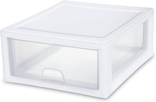 STERILITE 23018006 16 Quart Stacking Drawer, Clear (Pack of 1)