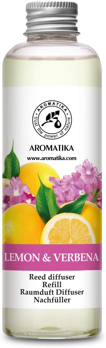 Lemon & Verbena Refill Reed Diffuser 6.8 Fl Oz - Room Diffuser Refill - Home Fragrance - Room Freshener - Fresh and Long Lasting Fragrance