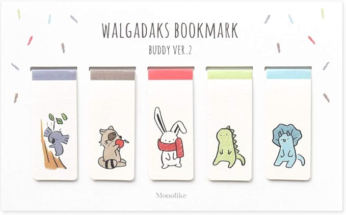Monolike Magnetic Bookmarks Buddy ver.2, Set of 5