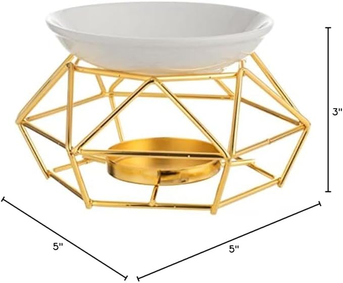 Wax Oil Burner Metal | Oil Wax Melt Burner | Canlde Tealight Holder | Scented Diffuser | Spiriual Gifts for Home Decoration