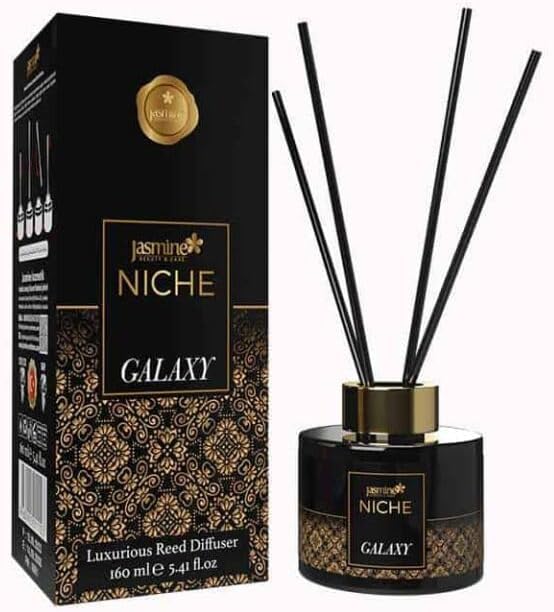 Galaxy Reed Diffuser Fresh Scent for Kitchen Bathroom Home Long Lasting Essential Oil Air Freshener Fragrance Reeds Decorative Gift Bottle with Natural Aromatherapy 160ml