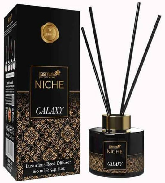 Galaxy Reed Diffuser Fresh Scent for Kitchen Bathroom Home Long Lasting Essential Oil Air Freshener Fragrance Reeds Decorative Gift Bottle with Natural Aromatherapy 160ml