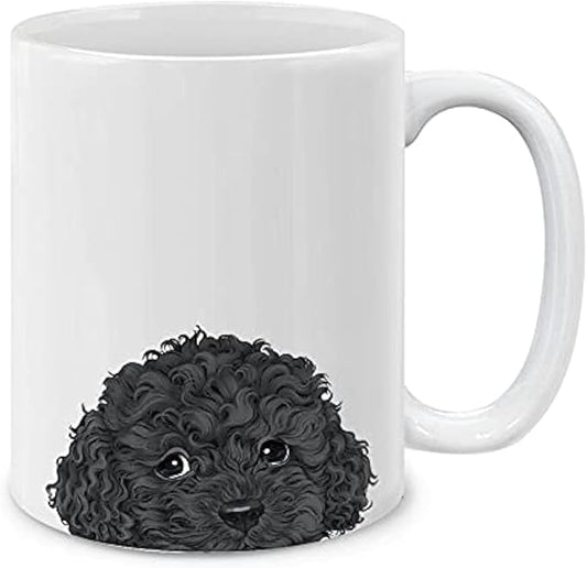 MUGBREW Black Toy Poodle Ceramic Coffee Mug Tea Cup, 11 OZ