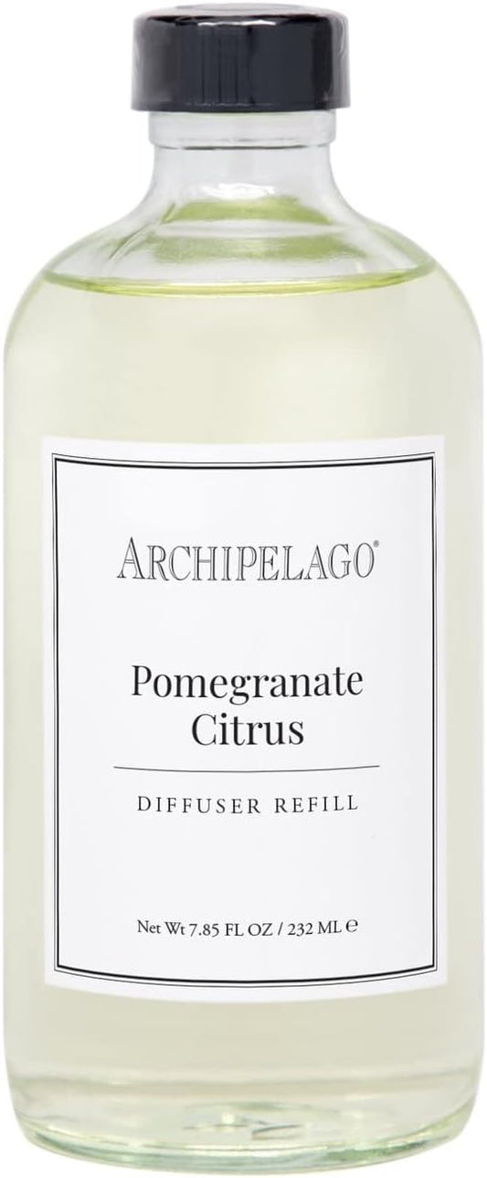Archipelago Botanicals Pomegranate Citrus Reed Diffuser Oil Refill, Home Fragrance Oil for Diffuser, Long-Lasting Natural Home Fragrance, Diffuser Oil Scents, 7.85 Fl Oz