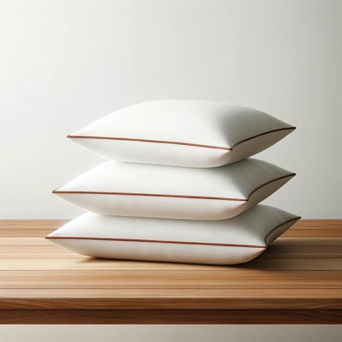 Luxury Hypoallergenic Sleeping Bed Pillows - Soft and Supportive - Premium Down Alternative Fill - Ideal for Side, Back, and Stomach Sleepers Queen Size Set of 4