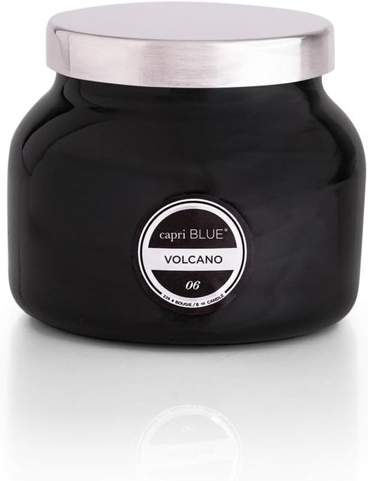Capri Blue Volcano Scented Candles - Luxury Glass Jar Candles for Home Scented with Tropical Fruit & Sugared Citrus - Soy Wax Blend - Capri Blue Volcano - Black Color (8 oz)