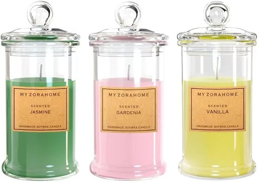 Aromatherapy Candles, Scented Candles for Home As a Holiday Candle Gift for Your Lover, Family, Elder, Friends and Colleagues (Jasmine + Gardenia + Vanilla)
