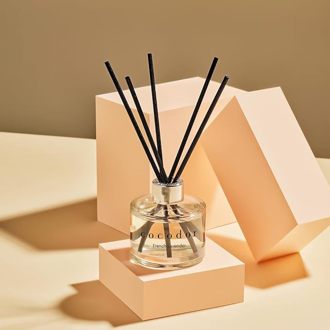 COCODOR Signature Reed Diffuser Set/Lemon Eucalyptus / 6.7oz /2 Pack/Home Fragrance Diffuser, Oil Scent Diffuser for Bathroom Shelf Decor