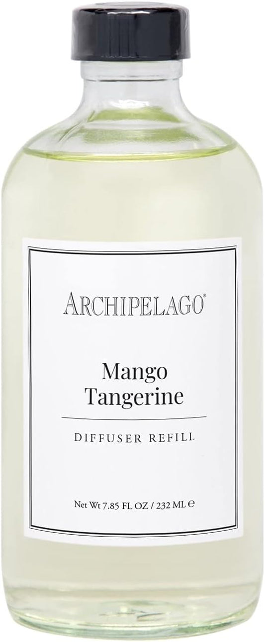 Archipelago Botanicals Mango Tangerine Reed Diffuser Oil Refill, Home Fragrance Oil for Diffuser, Long-Lasting Natural Home Fragrance, Diffuser Oil Scents, 7.85 Fl Oz
