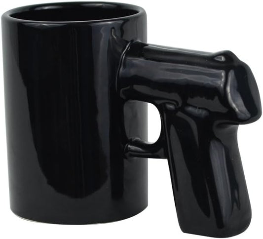 Fairly Odd Novelties Black Ceramic Gun Mug