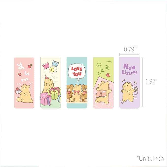 Monolike Magnetic Bookmarks Storytown Momo Series.1, Set of 5