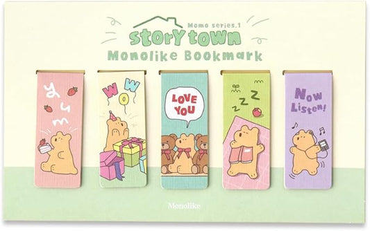 Monolike Magnetic Bookmarks Storytown Momo Series.1, Set of 5