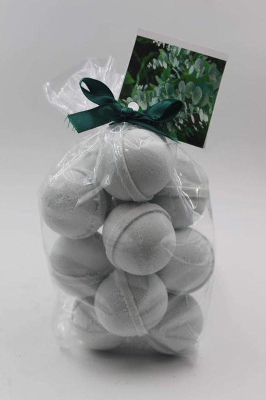 Spa Pure Eucalyptus & Spearmint: Bath Bomb Fizzies, USA Made with Shea Butter, Ultra Moisturizing - Great for Dry Skin (14 Count) Pack of 1