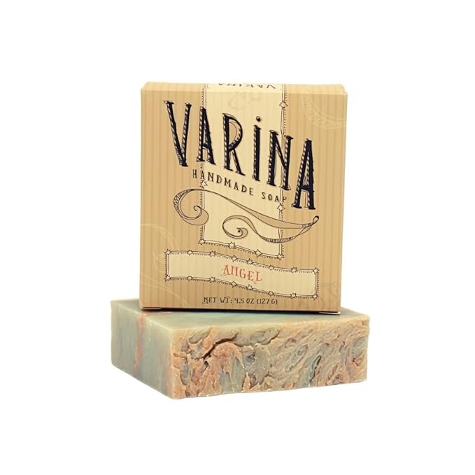 Varina Natural Angel Bar Soap - Gentle Cleansing for Sensitive Skin, Floral - 3 Pack