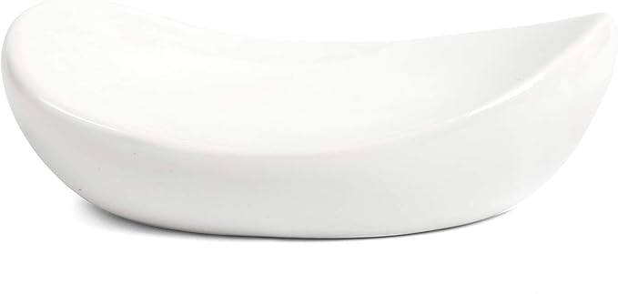 Ceramic Soap Dish Holder Set of 2, for Bathroom,Tub and Kitchen Sink（White 2）