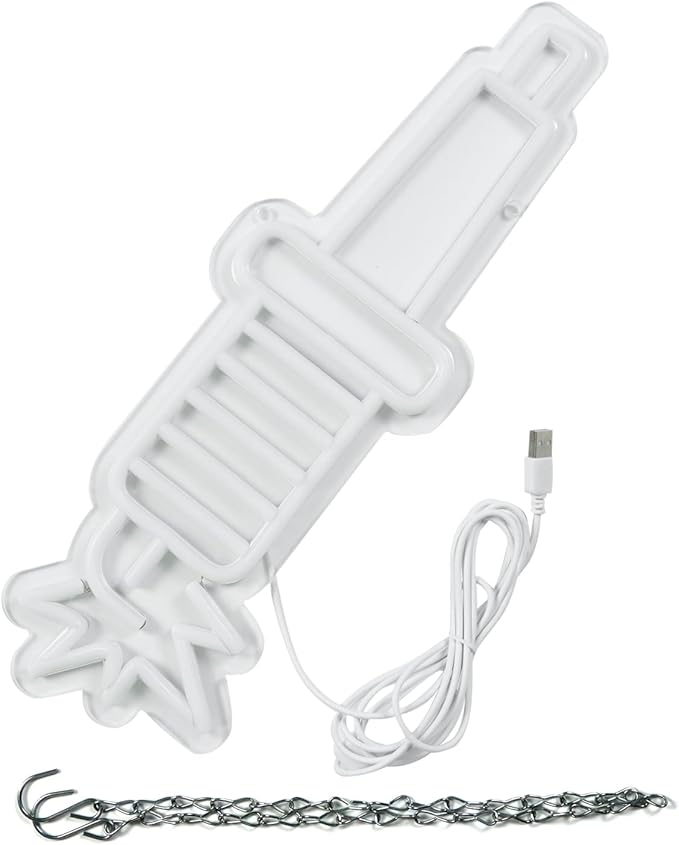 JFLLamp Spark Plugs Neon Signs for Wall Decor Neon Lights for Bedroom Led Business Signs Suitable for Garage Car Stores Christmas Birthday Party 5V Power Adapter, 15.7 * 5.9 Inch(White)