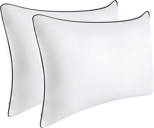 OPPOSY Bed Pillows for Sleeping 2Pack Medium Firm, Standard Size Set of 2, Cooling Pillows Hotel Quality with Premium Soft Down Alternative Fill for Back, Stomach or Side Sleepers（Pack of 2）