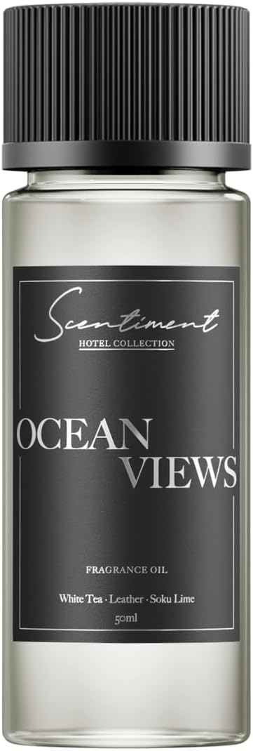 Ocean Views Hotel Diffuser Oil | Aromatherapy Home Fragrance | Inspired by Confidante® Andaz Miami Beach | Luxurious Scent with Notes of White Tea, Leather, Soku Lime (50 mL)