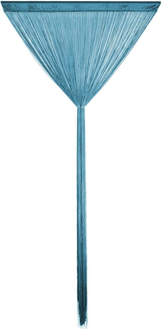 Doorway String Curtain Door Curtains,Boho Hippie Hanging Patio Room Decor Bedroom Wall Window Closet Kitchen Living Room Fringe Macrame Divider Panel Laundry Room Tapestry (Teal Blue, 100 x 200 cm)