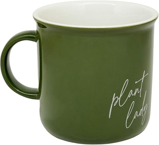 Sweet Water Decor Plant Lady Camping Mugs - 11oz Cute Coffee Mugs for Hot & Cold Drinks - Dishwasher & Microwave Safe - Ceramic Travel Mug - Ideal Tea and Espresso Mug