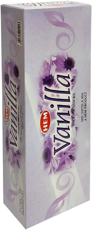 TRUMIRI Vanilla Incense Sticks & Holder Bundle: 121 Pieces (6 Packs of 20), 1 Set