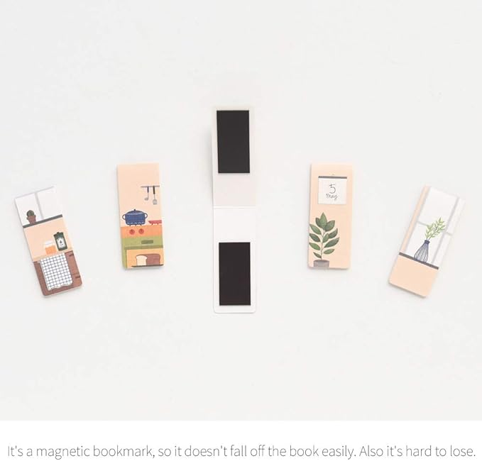 Monolike Magnetic Bookmarks Cosy Kitchen, Set of 5