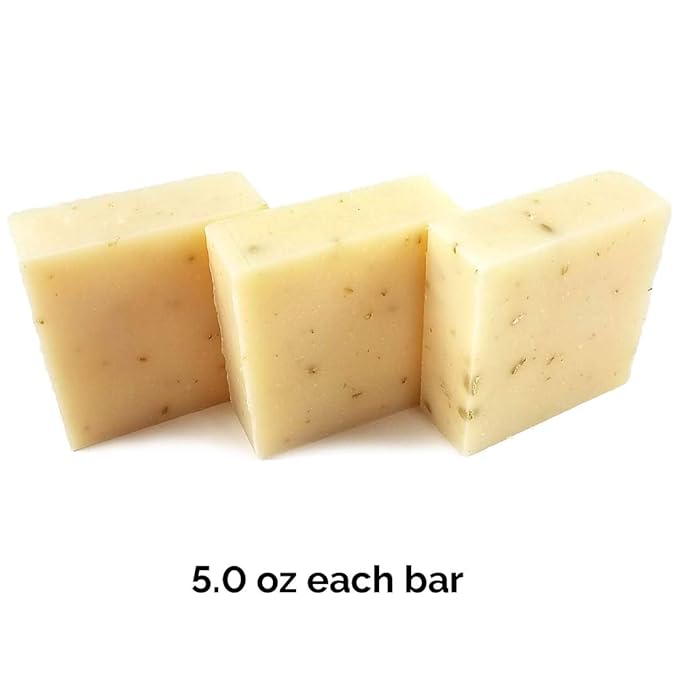 Handmade Fresh Goat's Milk Bar Soap (Unscented, 3 bars (Economy Pack))