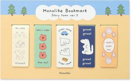 Monolike Magnetic Bookmarks Story Town Ver.2, Set of 5
