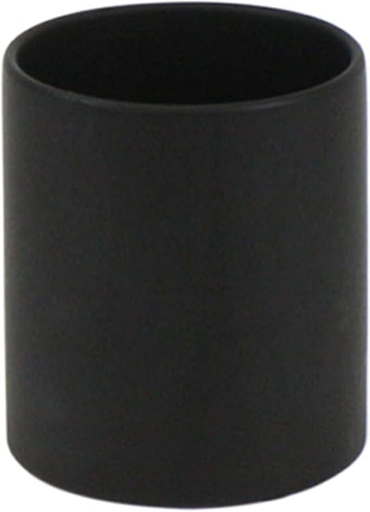 WGVI Matte Black Ceramic Cylinder Vase Width 3.75" Height 4", Flower Arrangements, Candle Holder, Terrarium Planter Pot, Storage Container Organizer, Pen Brush Holder, Centerpieces, 1 Piece