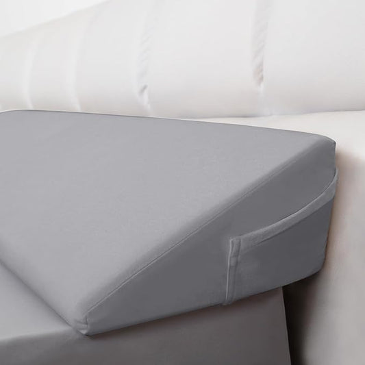 WdFour Bed Wedge Pillow, Close Off Headboard, Wall and Mattress Gap. Incline, Slanted Sweat-Proof Pillow for Neck and Back Pain Relief Anti-snoring for Comfortable Sleeping.(Gray,54Wx10Dx6H)