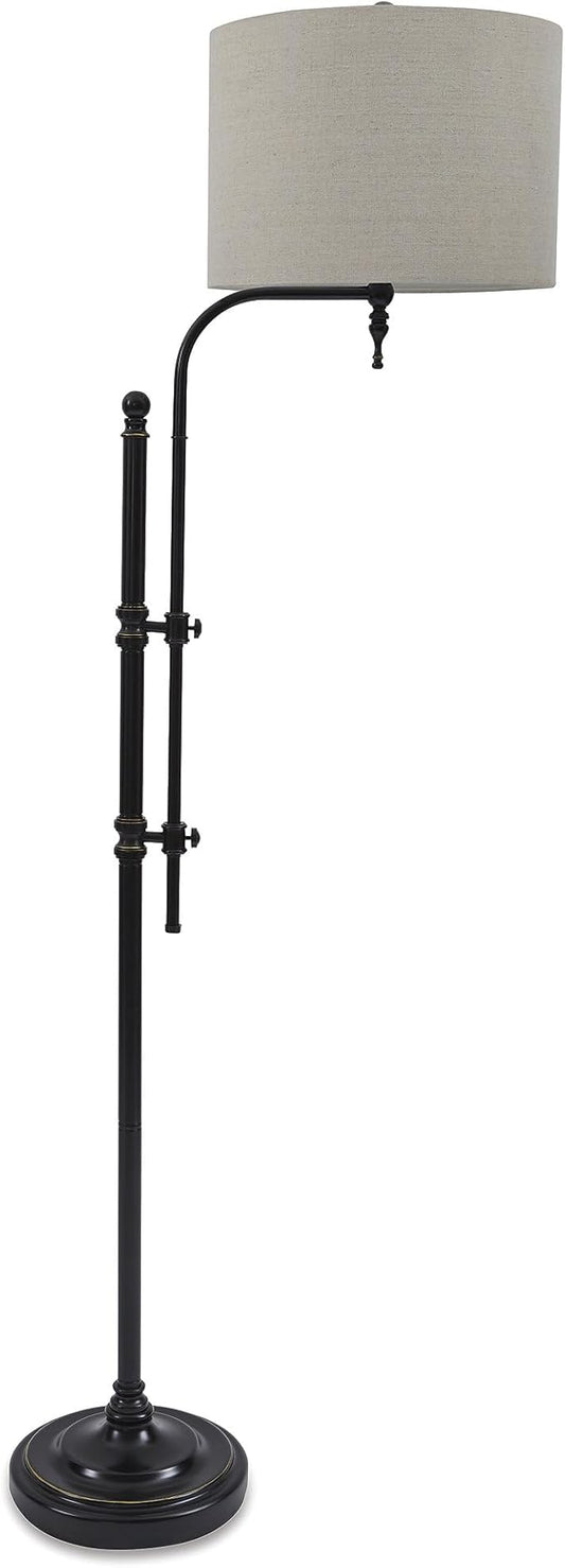 Signature Design by Ashley Anemoon Casual 64.63" Metal Floor Lamp with Adjustable Arm, Black