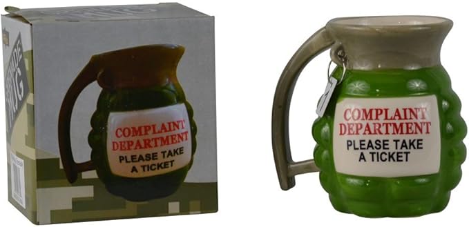 Complaint Department Ceramic Grenade Mug,12 fluid ounce