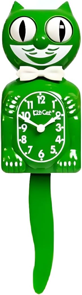 Kit-Cat Klock® Limited Edition Classic Green kit - Iconic Retro Cat Clock with Moving Eyes and Tail, Battery Operated Wall Clock, Made in USA, Perfect for Home Decor, Modern Clock, Unique Gift